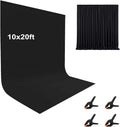10X20ft Black Photo Backdrops for Photography and Parties