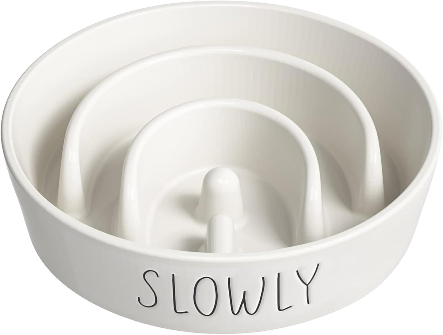 Slow Feeder Dog Bowl for Medium and Large Dogs - Ceramic Design