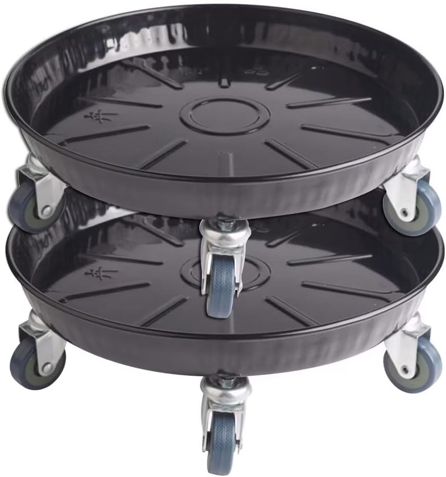ARTLINE Round Plant Stand with Lockable Wheels for Easy Mobility