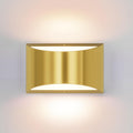 Aipsun Brushed Brass Wall Sconce Up and Down Light - Warm 3000K