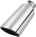 Upower 4in to 7in Diesel Exhaust Tip 18in - Bolt On Mirror Polish