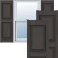 Lifetime Vinyl Raised Panel Shutters 14 3/4 in x 75 in - Tuxedo Grey