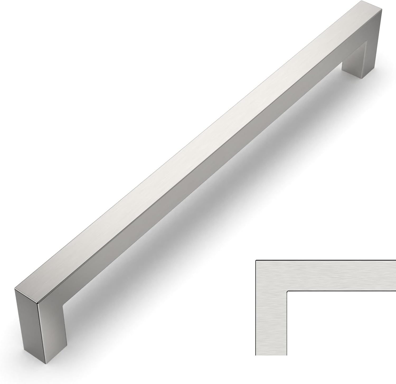 Amerdeco 10 Pack Brushed Satin Nickel Cabinet Pulls for Modern Homes