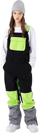 SEARIPE Women and Mens Snow Bibs Adjustable Overalls for Skiing