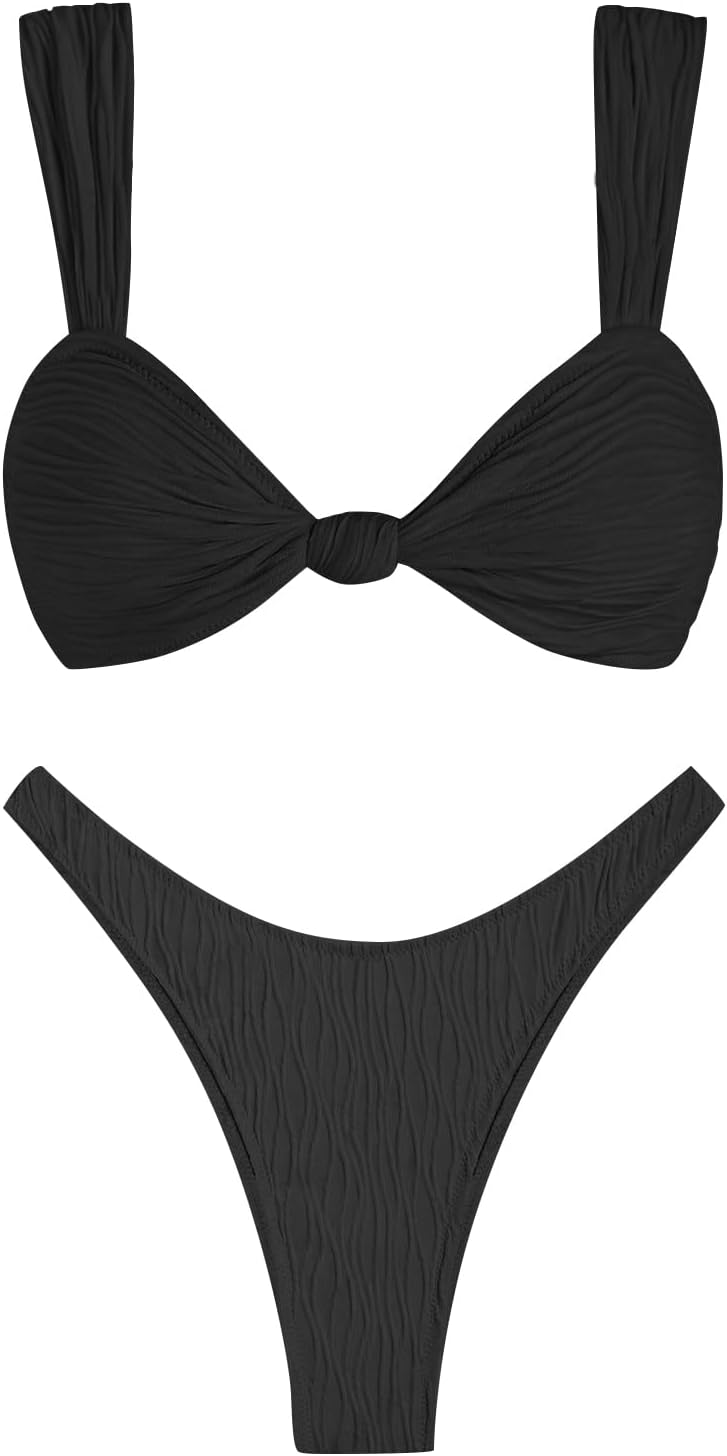 ZAFUL 2025 Cheeky Bikini Sets for Women High Cut Swimsuit