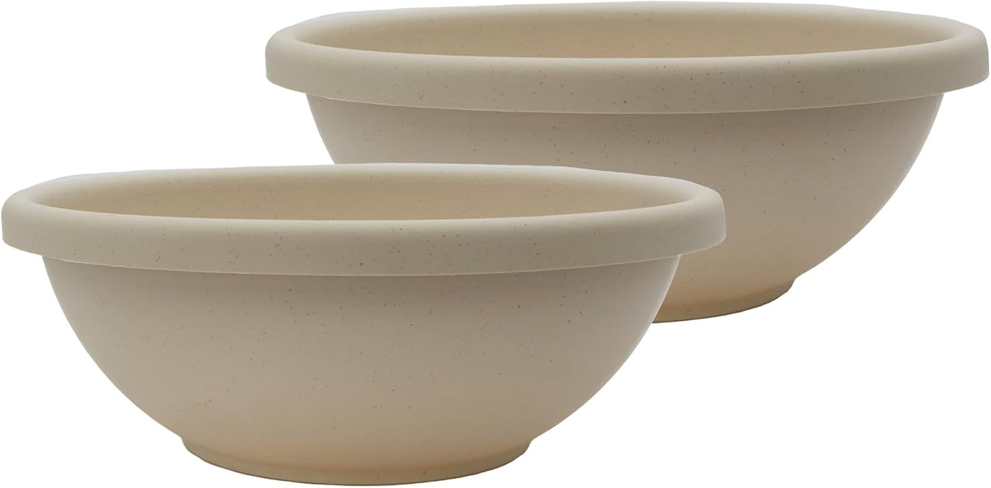 Shallow Planter with Drainage - Contemporary Garden Bowl Planter