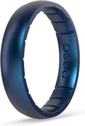 Enso Rings Thin Elements Silicone Ring 4.3mm - Stackable Metallic