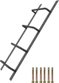 Straight 4-Rung Window Well Ladder 480LB Capacity - Matte Black