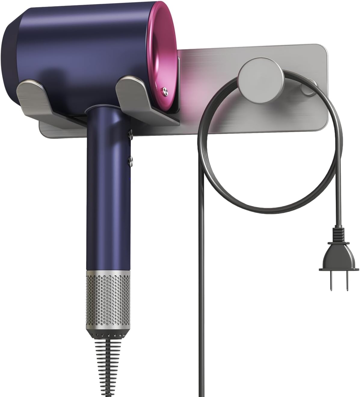 Sleek Stainless Steel Dyson Hair Dryer Holder