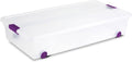 ClearView Latch Box 60 Qt Wheeled Underbed Organizer - Clear