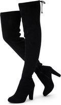 Vepose Aria Thigh High Over The Knee Boots - Comfortable Chunky Heel