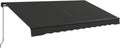 Retractable Patio Awning 12 ft x 10 ft - Manual Crank Sunshade