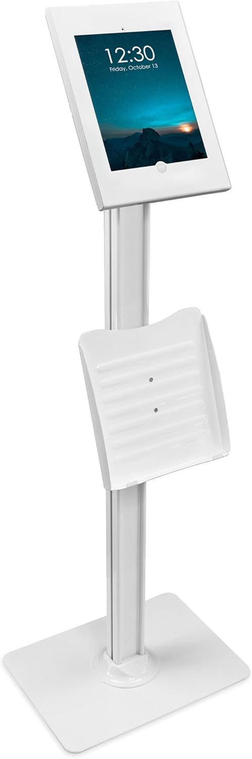 Mount-It! Anti-Theft Floor Stand for iPad - Secure Kiosk Design