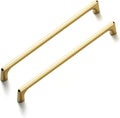 Shining Golden Cabinet Pull Modern Minimalist 7.6in Hole Center - 6