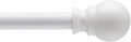 Kenney Petite Cafe Curtain Rod, Adjustable 48-86, White Finish