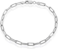 Paperclip Link Chain Bracelet | Silver or Gold Plated Sterling Silver