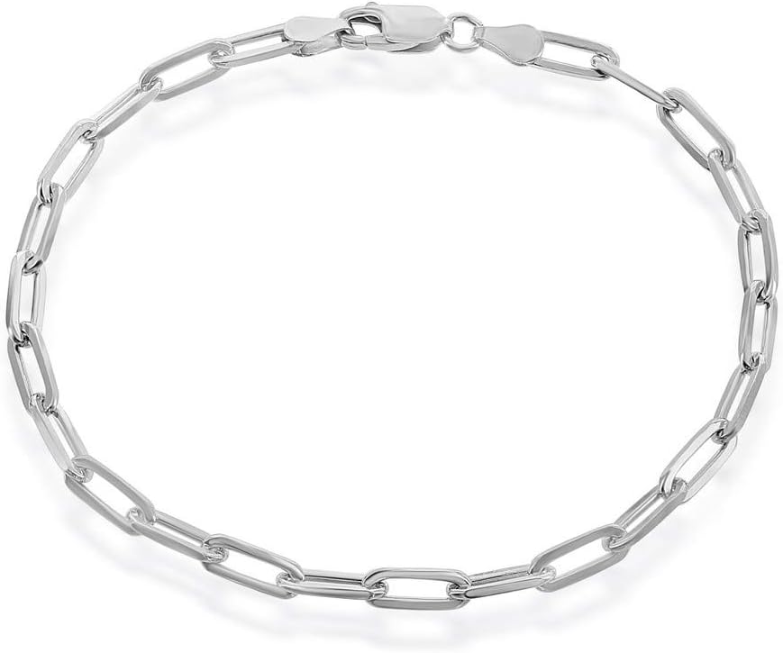 Paperclip Link Chain Bracelet - Stylish Sterling Silver Jewelry