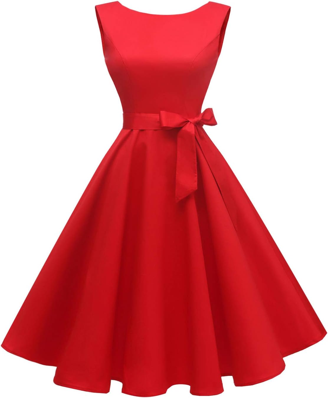 Vintage 1950s Cocktail Dress for Women - Sleeveless Boatneck Style