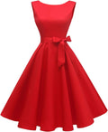 Boatneck Sleeveless 1950s Swing Cocktail Dress (Style BLBZ)