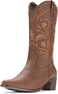 IUV Cowboy Boots For Women Pointy Toe Mid Calf Boots (Style DW8F)