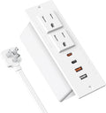 Recessed Power Strip 30W USB C Flush Mount Desk Outlet - Space Saving