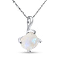Natural Raw Moonstone Pendant Chain Necklace - Dainty June Birthstone