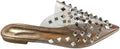 Sierra Rhinestone Pointed Toe Mule Flats - Bedazzled Slip-Ons