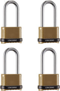 Heavy Duty Combination Lock 4-Digit with Long Shackle - Weatherproof