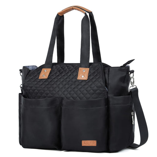 Lekebaby Waterproof Diaper Bag Tote - Stylish & Spacious