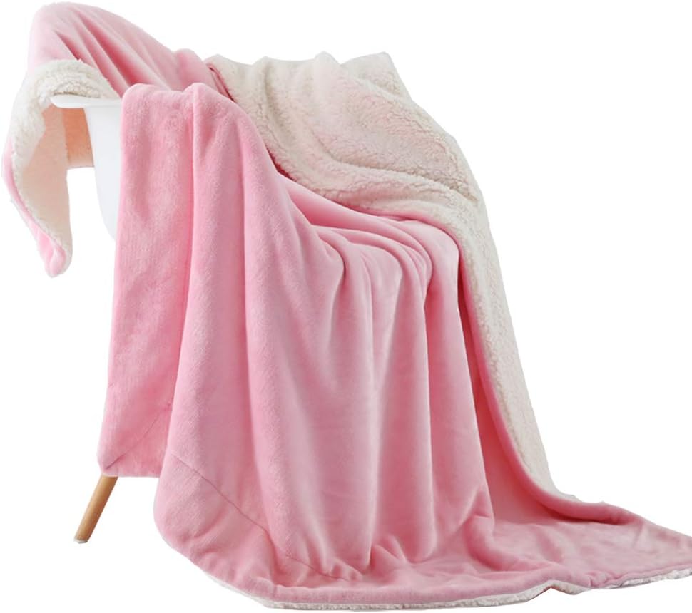 NANPIPER Fleece Blanket Reversible Sherpa Flannel Throw