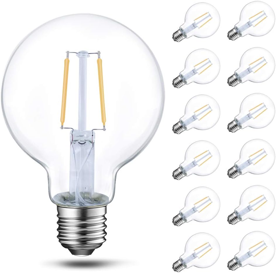 Energetic 12-Pack 4W Dimmable Globe LED Light Bulb for Home