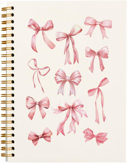 Pink Bow Notebook Journal for Stylish Women - ULEGIE