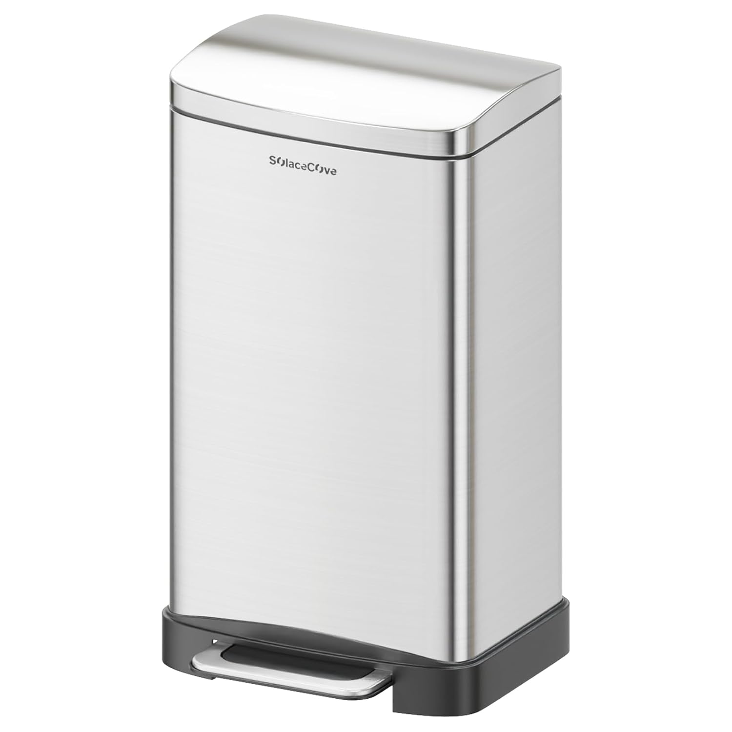 30 Liter Step Trash Can with Silent Close Lid and Inner Liner