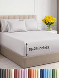 Extra Deep Queen Sheet Set - 6 Piece Breathable Cooling Luxury