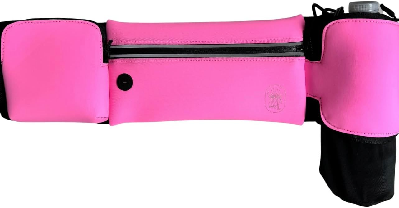 Running Belt with Water Bottle Holder for Jogging and Hiking