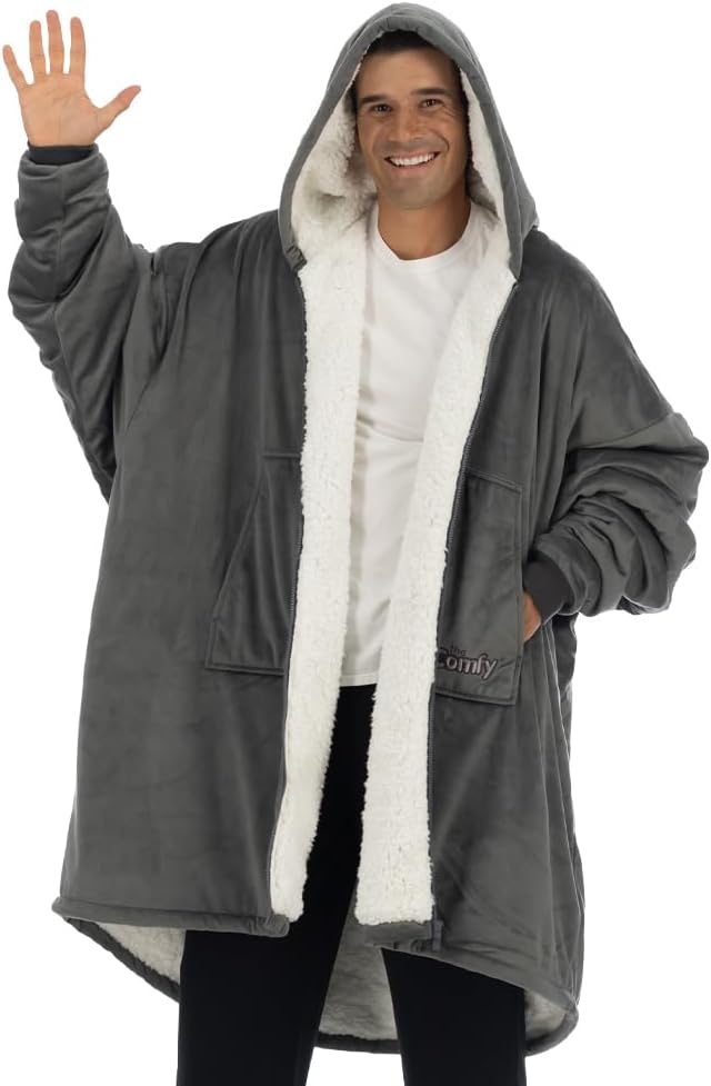 The Comfy Original Sherpa Lined Wearable Blanket for All