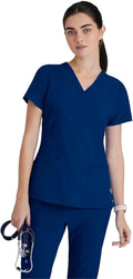 BARCO ONE Women's Pulse Scrub Top - Breathable, 5-Pocket Performance