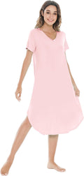 Nightgowns for Women Viscose Made from Bamboo V Neck Sleepshirts
