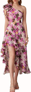 GRACE KARIN Womens Summer One Shoulder Floral Maxi Dress
