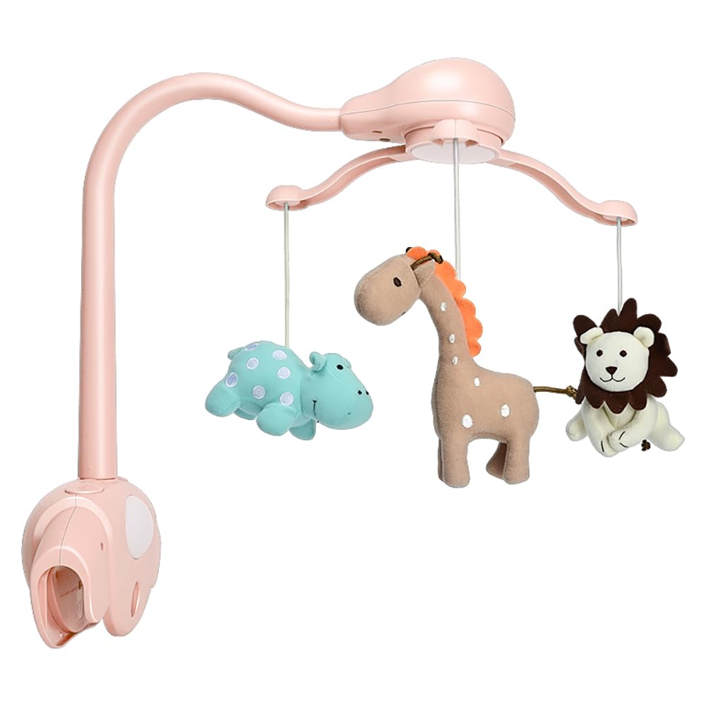 Baby Girl Crib Mobile with Music and Starlight Projection