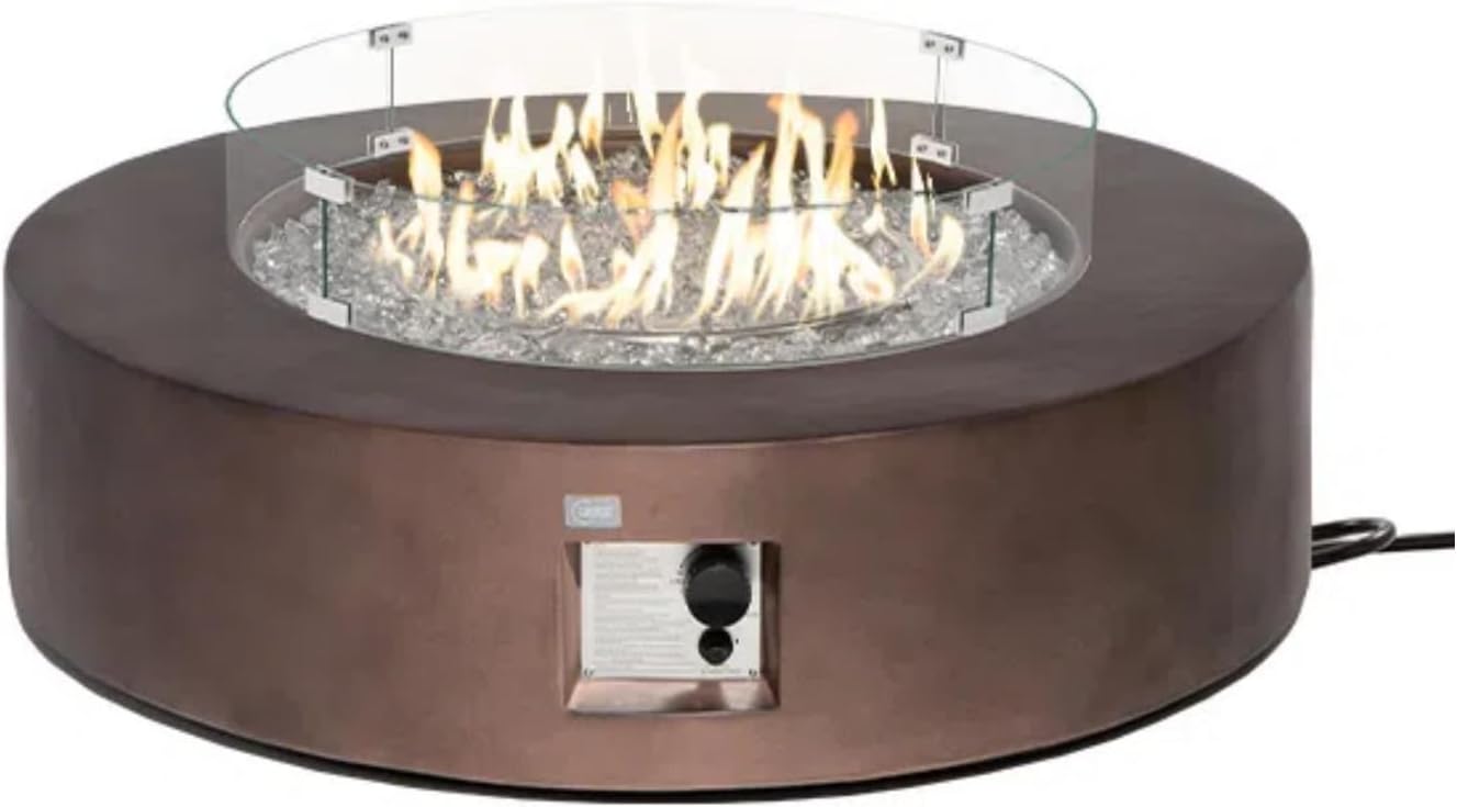 COSIEST Outdoor Propane Fire Pit Coffee Table for Cozy Evenings