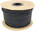 Elastic Bungee Cord 1/8-3/8 in Spools - Durable Black Shock Cord