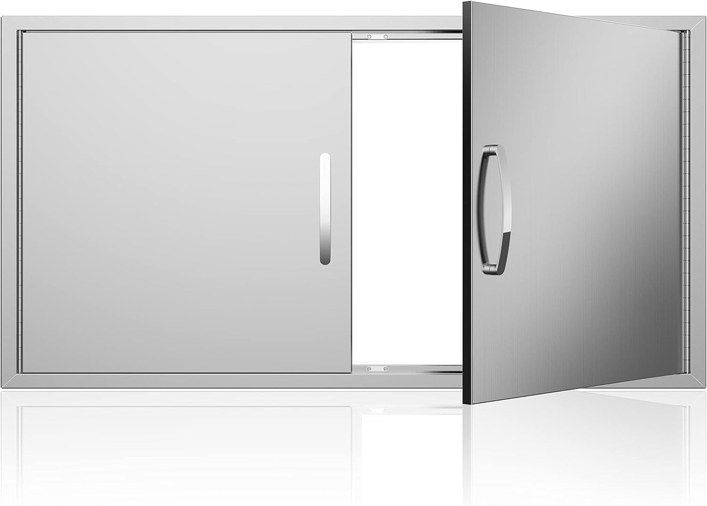 Stainless Steel Double BBQ Doors for Outdoor Kitchen Access