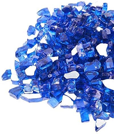 GASPRO 35 lbs Fire Glass for Propane Fire Pit, Cobalt Blue