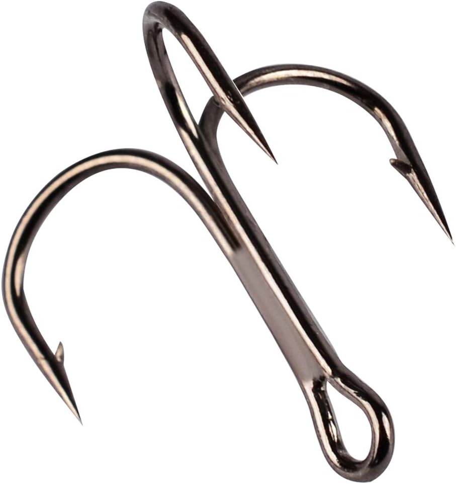 100pcs Dyxssm Triple Fishing Hooks - Freshwater/Saltwater