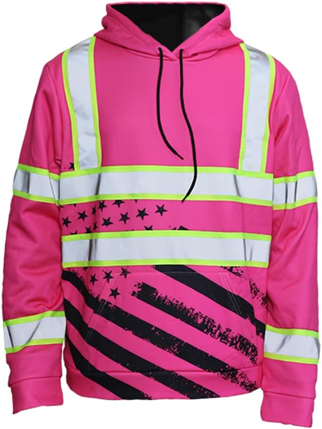 Patriotic Reflective Hoodie for Safety & Style