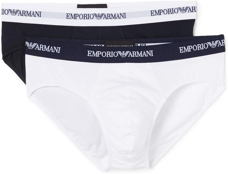 Emporio Armani Men's 2-Pack Cotton Briefs for Ultimate Comfort