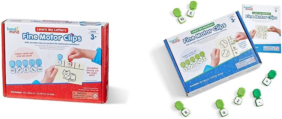 Learn My Letters and Numbers Fine Motor Clips Bundle for Kids