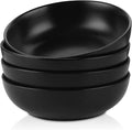 Selamica Ceramic Pasta Bowls 50 OZ Matte Black - Large Serving Bowls