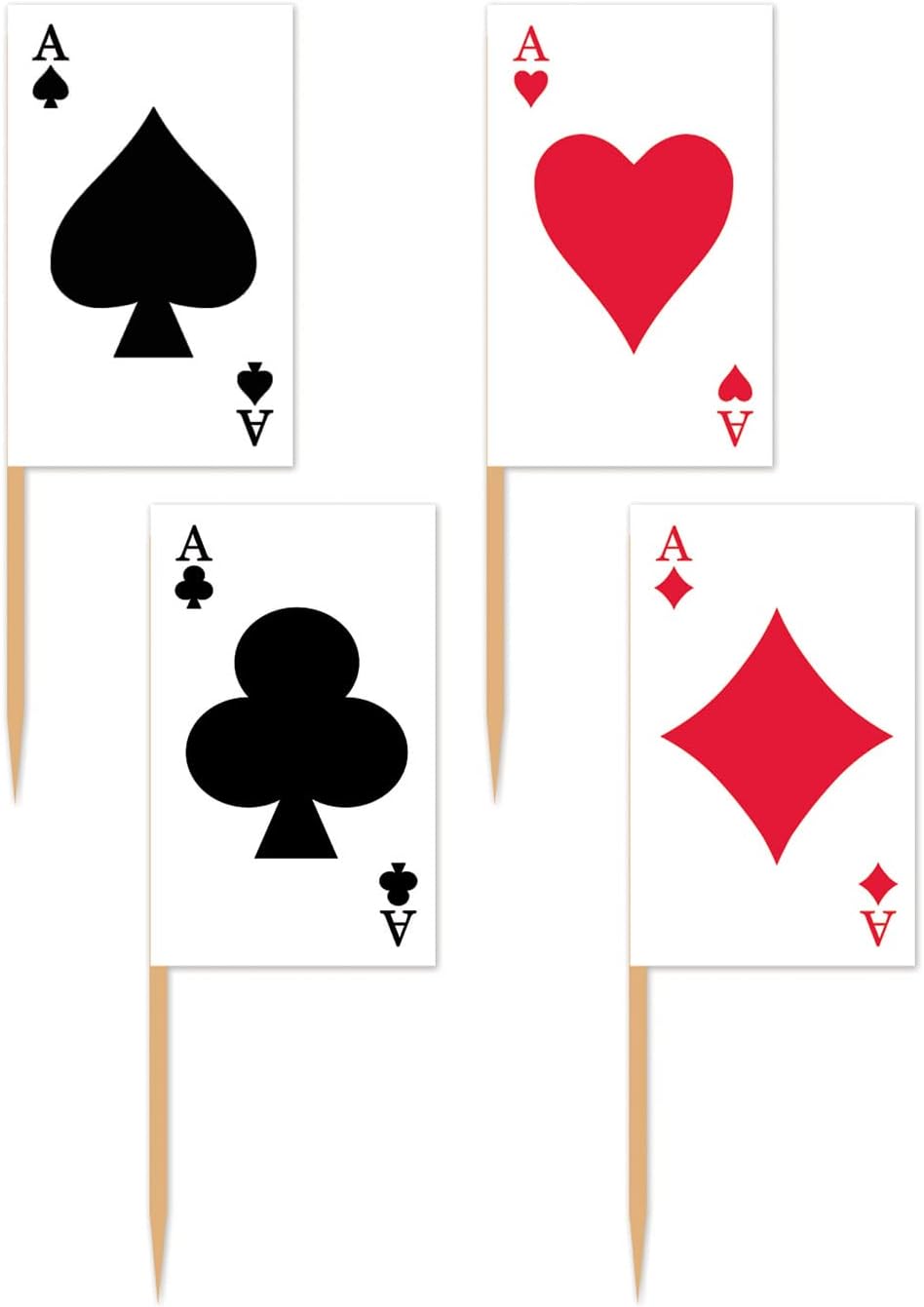 Beistle Playing Card Picks 50 Count: Perfect for Casino Nights!